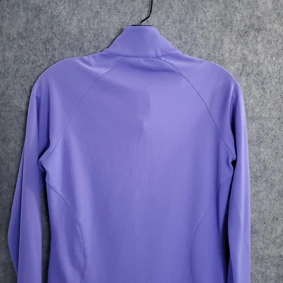 Under Armour Shirt Womens Medium Golf 1/4 Zip Pullover Heathered Purple Heatgear - Picture 10 of 16